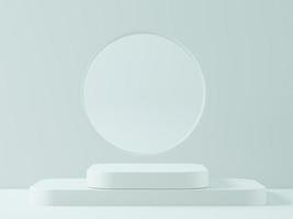 Cosmetic sky podium background for product presentation, for fashion magazine. - 3d rendering - photo