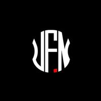 UFN letter logo abstract creative design. UFN unique design vector