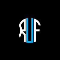 RUF letter logo abstract creative design. RUF unique design vector