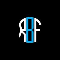 diseño creativo abstracto del logotipo de la letra rbf. diseño único rbf vector