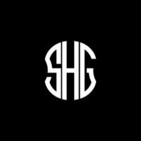 diseño creativo abstracto del logotipo de la letra shg. diseño único vector