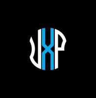 diseño creativo abstracto del logotipo de la letra uxp. diseño unico vector