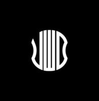 diseño creativo abstracto del logotipo de la letra uwd. diseño unico vector