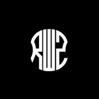 diseño creativo abstracto del logotipo de la letra rwz. diseño único rwz vector