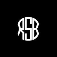 diseño creativo abstracto del logotipo de la letra rsb. diseño único rsb vector