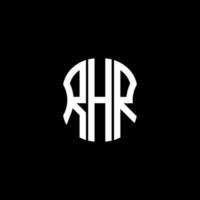 diseño creativo abstracto del logotipo de la letra rhr. diseño unico vector