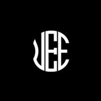 diseño creativo abstracto del logotipo de la letra uee. diseño unico vector