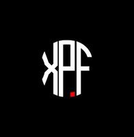 diseño creativo abstracto del logotipo de la letra xpf. xpf diseño único vector