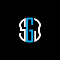 diseño creativo abstracto del logotipo de la letra sgj. diseño único sgj vector