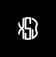 Diseño creativo abstracto del logotipo de la letra xsj. xsj diseño único vector