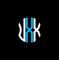 UXX letter logo abstract creative design. UXX unique design vector