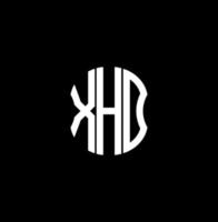 XHD letter logo abstract creative design. XHD unique design vector