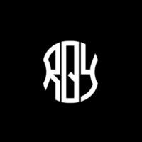 diseño creativo abstracto del logotipo de la letra rqy. diseño único rqy vector