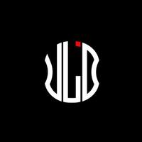 diseño creativo abstracto del logotipo de la letra uld. diseño único vector
