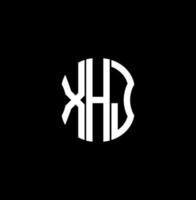 Diseño creativo abstracto del logotipo de la letra xhj. xhj diseño único vector