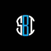 SBI letter logo abstract creative design. SBI unique design vector