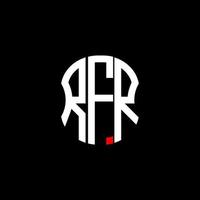 RFR letter logo abstract creative design. RFR unique design vector