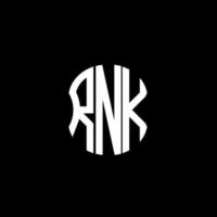Diseño creativo abstracto del logotipo de la letra rnk. diseño unico vector