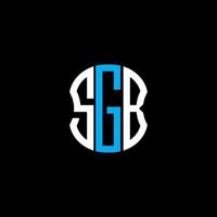 diseño creativo abstracto del logotipo de la letra sgb. diseño único sgb vector