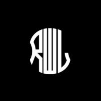 diseño creativo abstracto del logotipo de la letra rwl. diseño único rwl vector