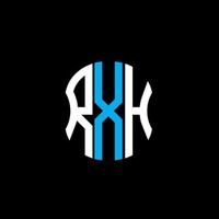 diseño creativo abstracto del logotipo de la letra rxh. diseño único rxh vector