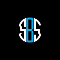 diseño creativo abstracto del logotipo de la letra sbs. diseño único de sbs vector