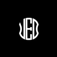 diseño creativo abstracto del logotipo de la letra ued. usó un diseño único vector