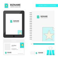 Text file Business Logo Tab App Diary PVC Employee Card and USB Brand Stationary Package Design Vector Template