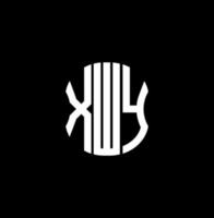 diseño creativo abstracto del logotipo de la letra xwy. diseño único vector