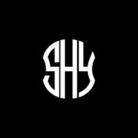 SHY letter logo abstract creative design. SHY unique design vector