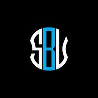 SBU letter logo abstract creative design. SBU unique design vector
