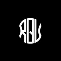 diseño creativo abstracto del logotipo de la letra rqu. rqu diseño único vector