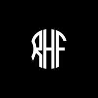 RHF letter logo abstract creative design. RHF unique design vector