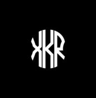 Diseño creativo abstracto del logotipo de la letra xkr. xkr diseño único vector