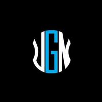 UGN letter logo abstract creative design. UGN unique design vector