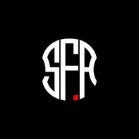 diseño creativo abstracto del logotipo de la letra sfa. diseño único sfa vector