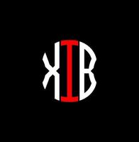 XIB letter logo abstract creative design. XIB unique design vector
