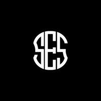 diseño creativo abstracto del logotipo de la letra ses. se diseño único vector