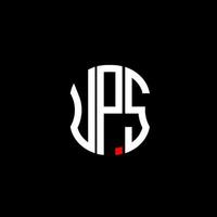 diseño creativo abstracto del logotipo de la letra ups. ups diseño único vector
