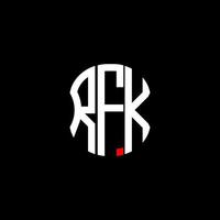 diseño creativo abstracto del logotipo de la letra rfk. diseño único rfk vector