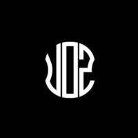 Diseño creativo abstracto del logotipo de la letra udz. diseño unico vector