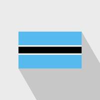 Botswana flag Long Shadow design vector