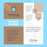 Alarm Company Brochure Title Page Design Company profile annual report presentations leaflet Vector Background