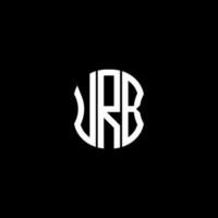 diseño creativo abstracto del logotipo de la letra urb. urb diseño único vector
