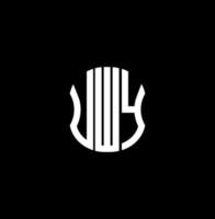diseño creativo abstracto del logotipo de la letra uwy. uy diseño único vector
