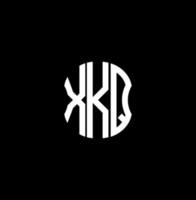 Diseño creativo abstracto del logotipo de la letra xkq. diseño único xkq vector