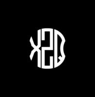 Diseño creativo abstracto del logotipo de la letra xzq. diseño único xzq vector