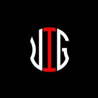 diseño creativo abstracto del logotipo de la letra uig. diseño unico vector