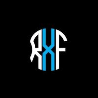 diseño creativo abstracto del logotipo de la letra rxf. diseño unico vector