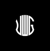 Diseño creativo abstracto del logotipo de la letra uwh. uwh diseño único vector